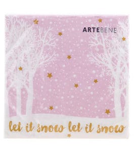 Servietten let it snow.. rosa