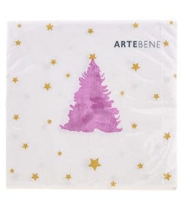 Servietten Tannenbaum pink